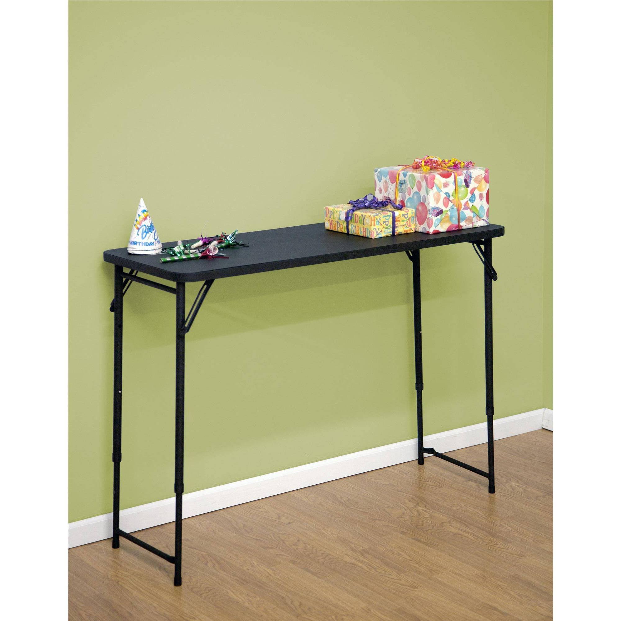 Adjustable Height PVC Top Table Black X376253