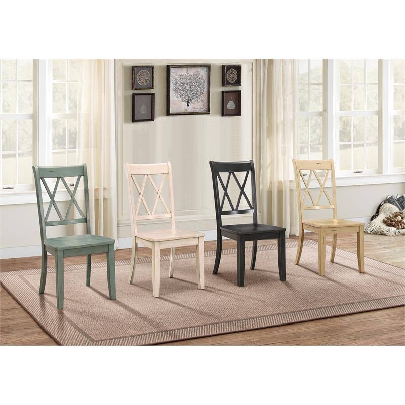 5-Piece Wood Dining Set in Natural and Teal H644072