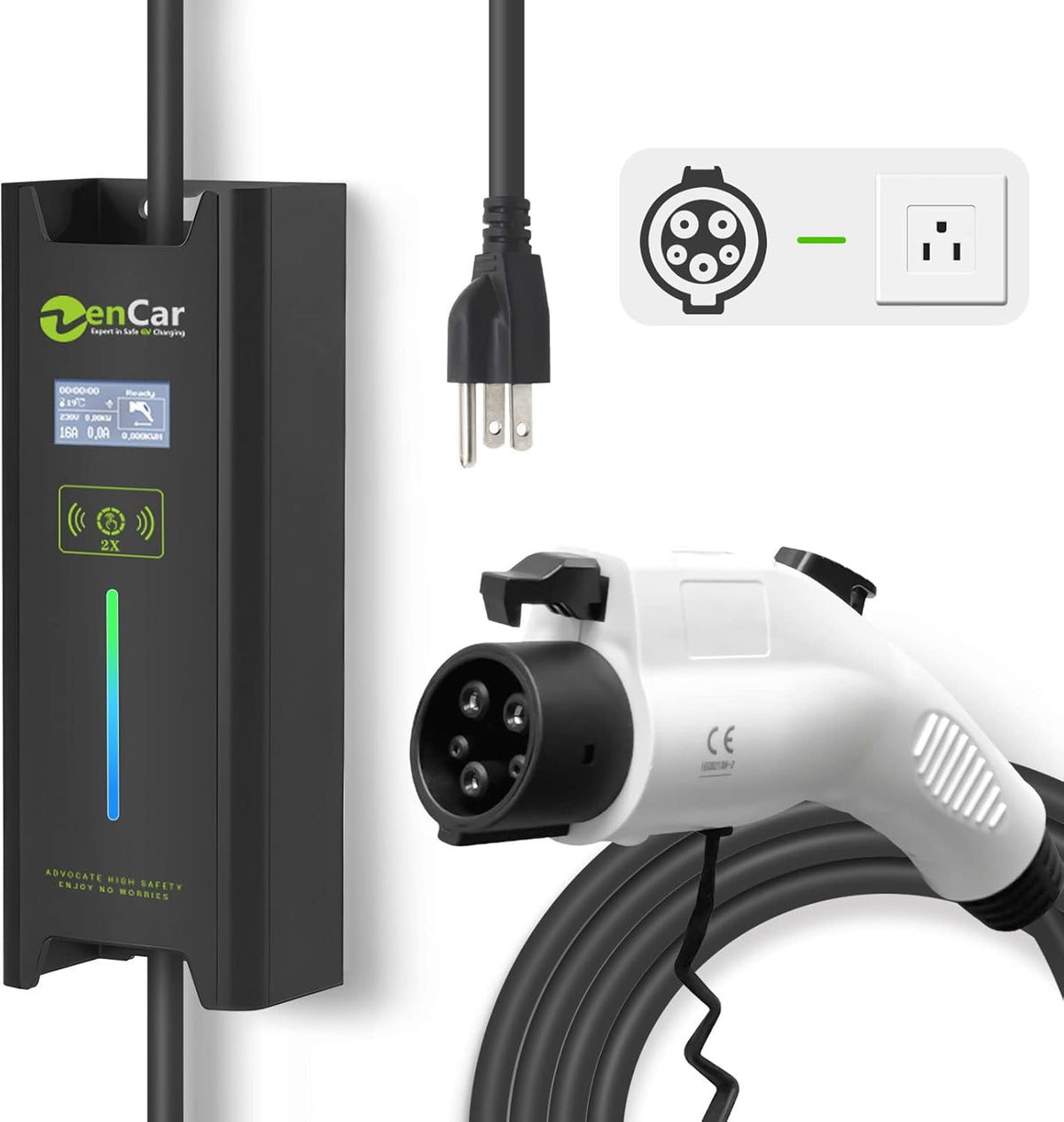Portable Level 1 EV Charger, 16A, 110V, NEMA 5-15 R511