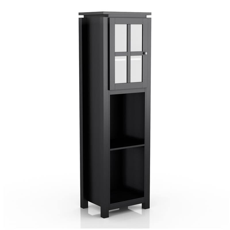 Black 4-Shelf Tower Cabinet D8147