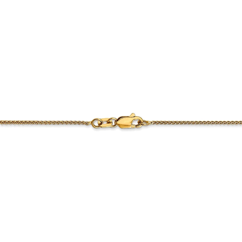 14kt Yellow Gold 1mm Spiga Chain with Lobster Clasp, 20 inch N5797