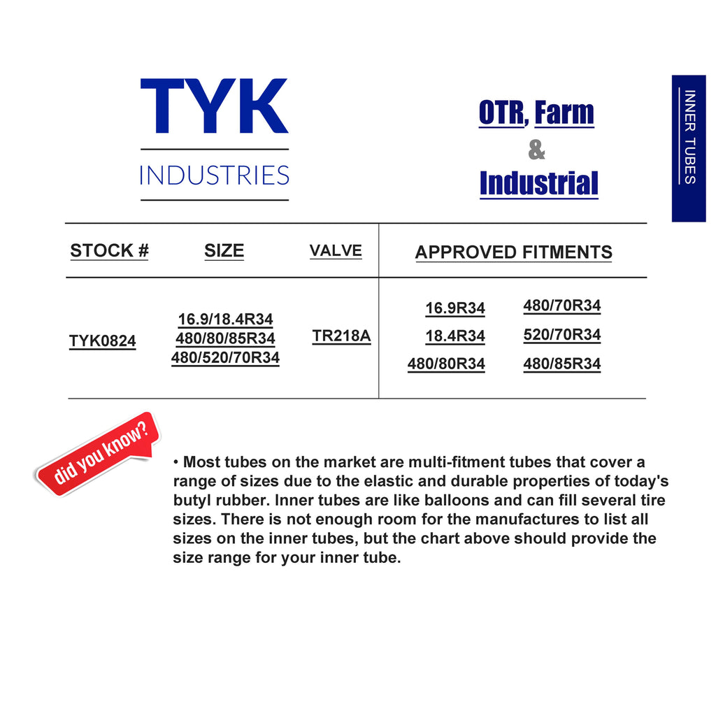 Tractor Tire Inner Tube TR218A Valve Z400