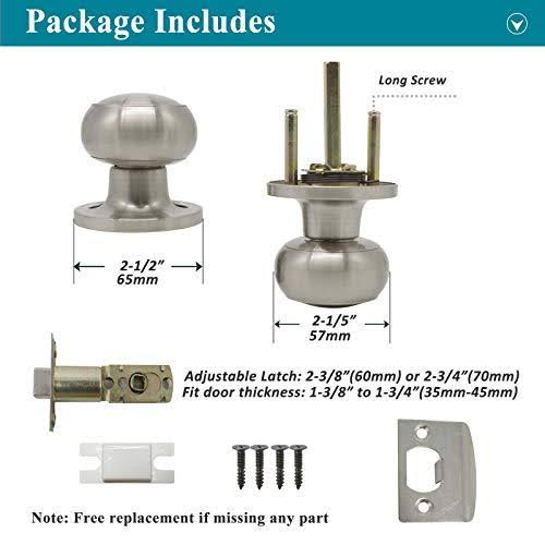 Brushed Nickel Passage Door Knobs N585330