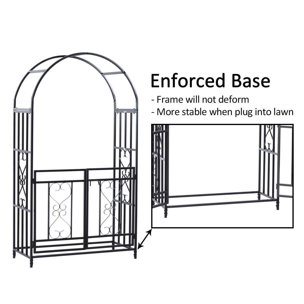 Black Metal Garden Arch S7749
