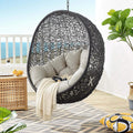 Black Turquoise Outdoor Patio Lounge Chair T360779