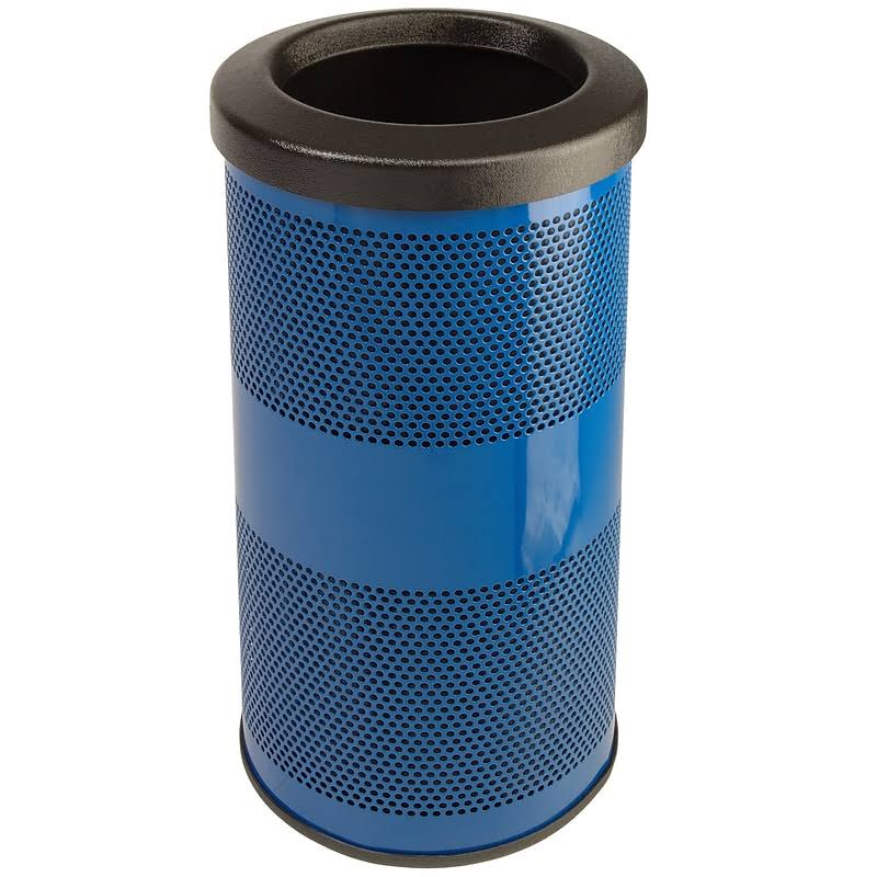 Ultra Orange 10 Gallon Perforated Metal Trash Can D766806