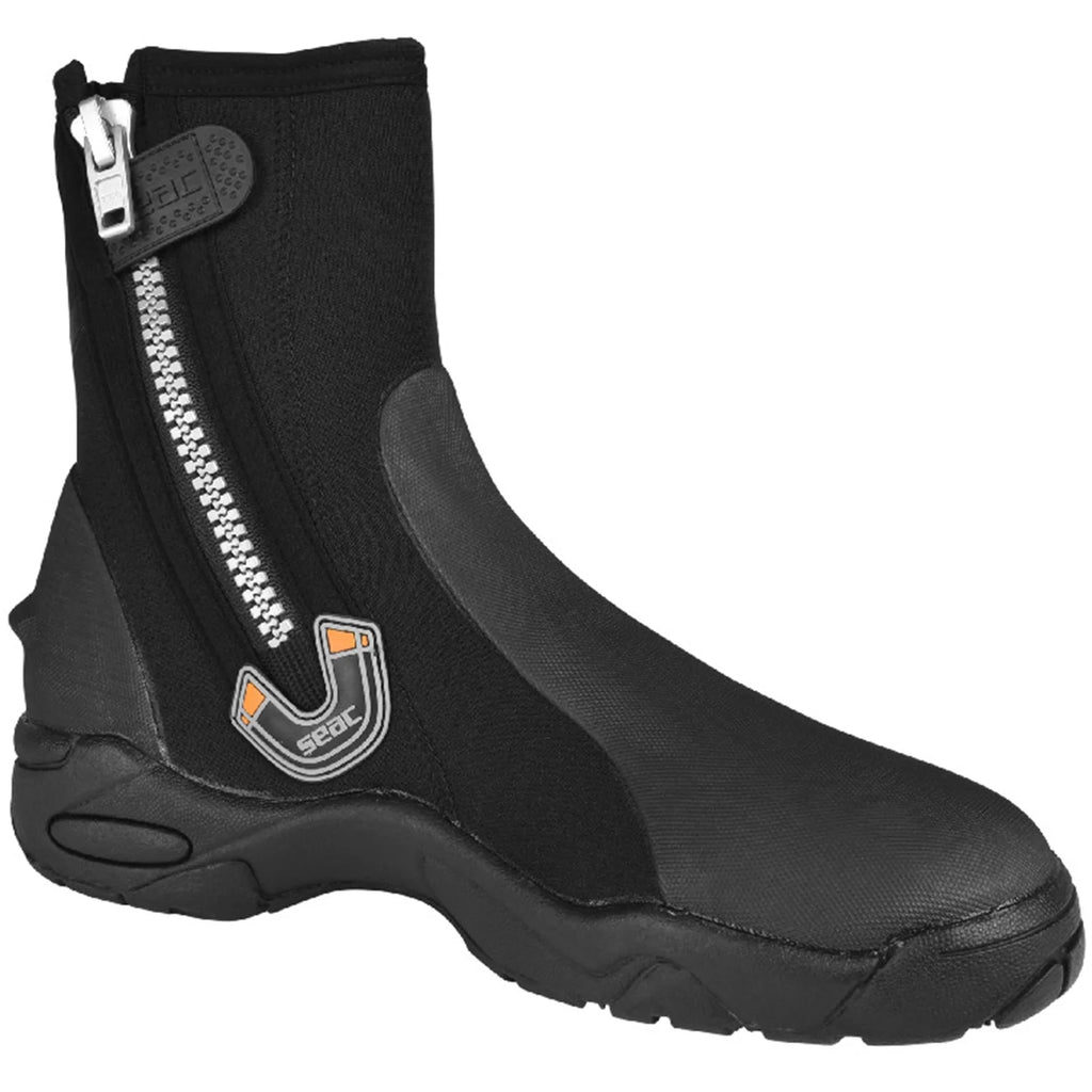 Black 6mm Neoprene Scuba Boot Shoes with Side Zipper, Size 11 I798
