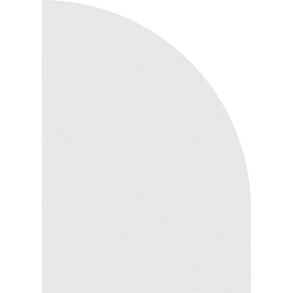 Quarter Round Top Left Surface Mount PVC Gable Vent F64357