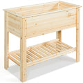 Raised Garden Bed with Storage Shelf Q712