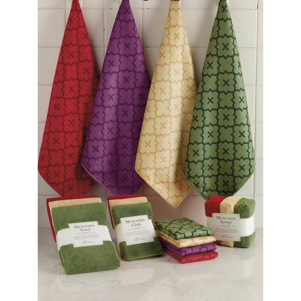 Set of 12 Red Microfiber Dishtowels Y944919