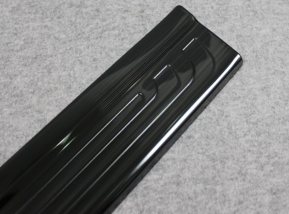 Black Stainless Door Sill Scuff Plate Trim Pack of 2 E5977