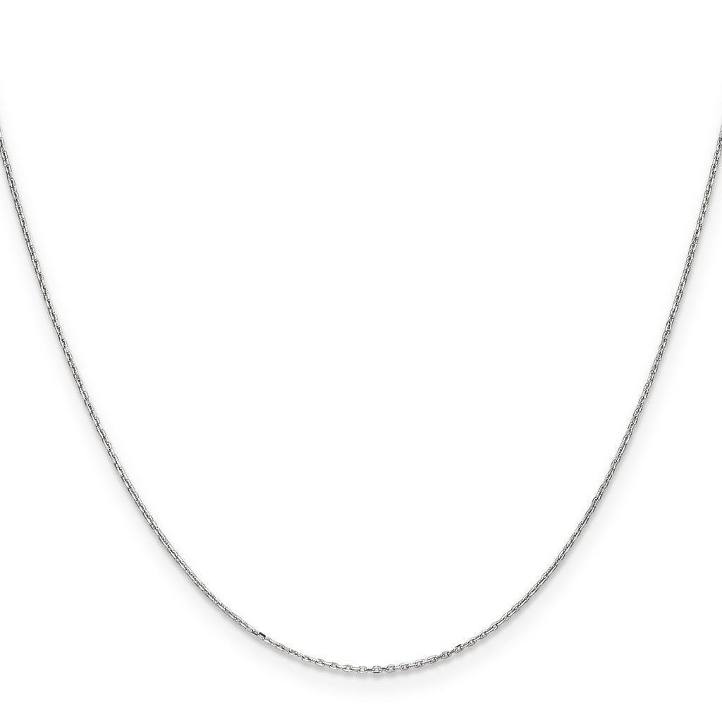14K White Gold Diamond-Cut Cable Chain Necklace 18 Inches R86935