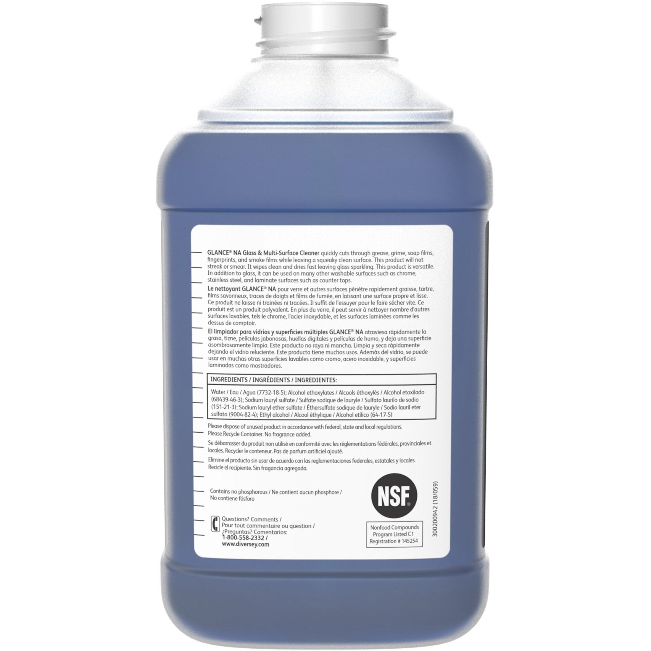 Liquid Glass and All Purpose Cleaner, 2.5L, Blue, Unscented J40627