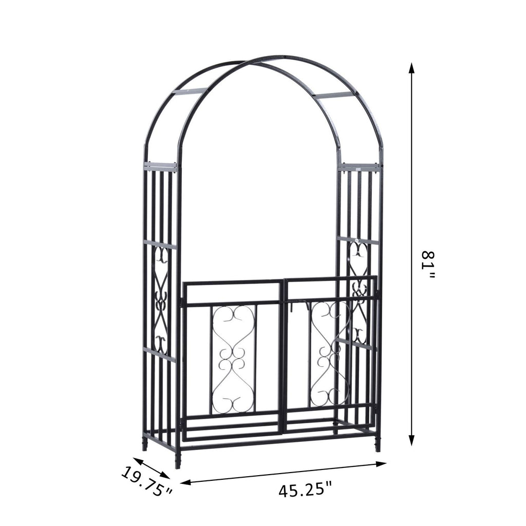 Black Metal Garden Arch S7749