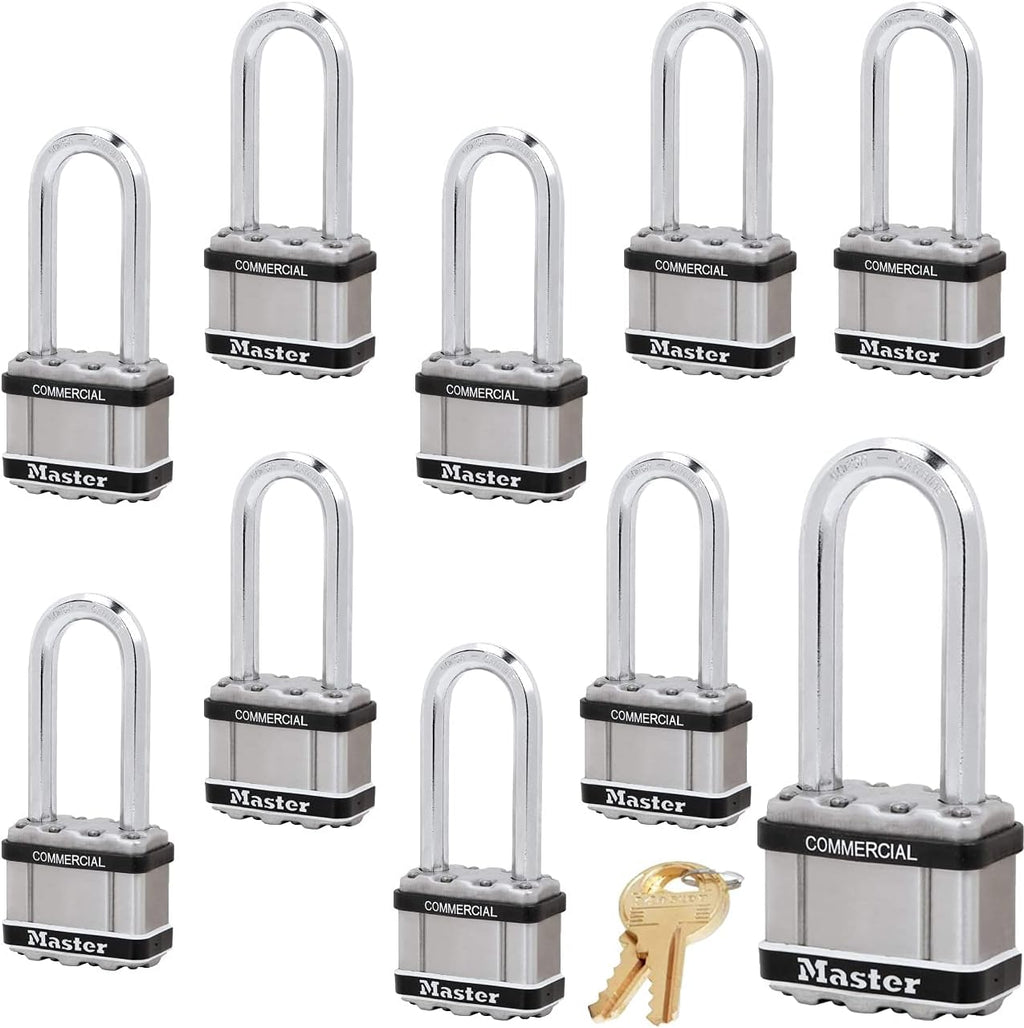 Master Lock Magnum Padlock, 8 Keyed Alike Locks A257283