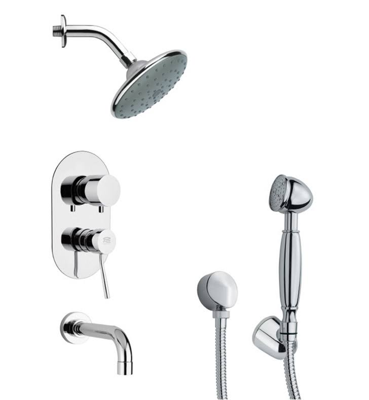 Chrome Tub and Shower Faucet with Handheld Shower B174768