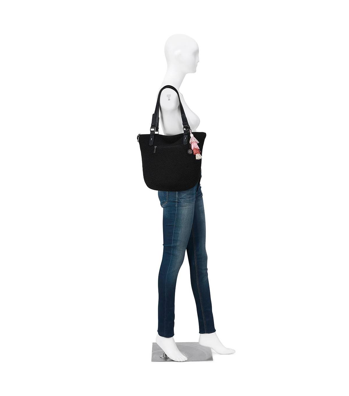 Black Crochet Shopper Bag C420384