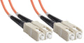 SC-SC Duplex Multimode Fiber Optic Patch Cable, 62.5/125 OM1, OFNR, 50 m, Orange N4076