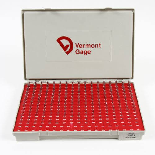 Steel Go Pin Gage Set, Tolerance Class ZZ, 0.0110 - 0.2500x22 Gage Diameter (Set of 240) T6211