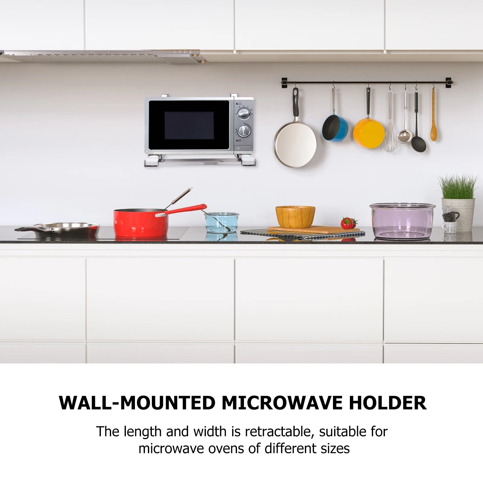 Wall-mounted Stainless Steel Folding Microwave Rack S29963