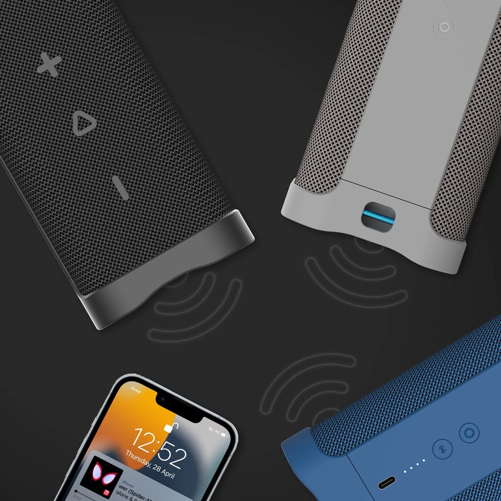 Compact Tough Wireless Speaker, Light Grey C7717