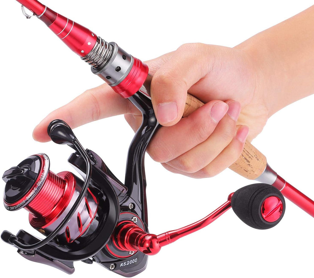 Lightweight Baitcasting Combo Fishing Rod and Reel 4 Pieces J77340