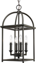 Four-Light Cage Entry Light, Antique Bronze V81948