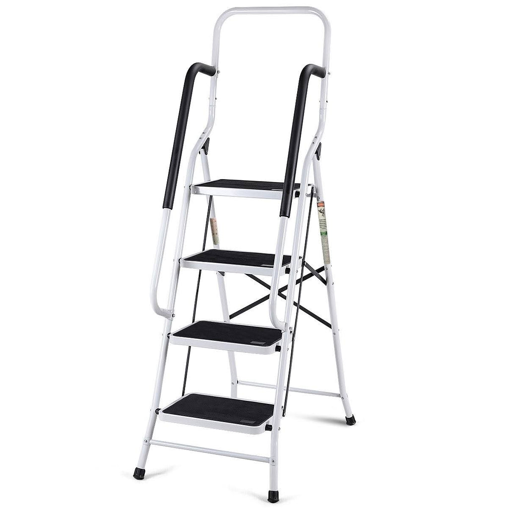4 Step Folding Stool Ladder with Handrails D803059