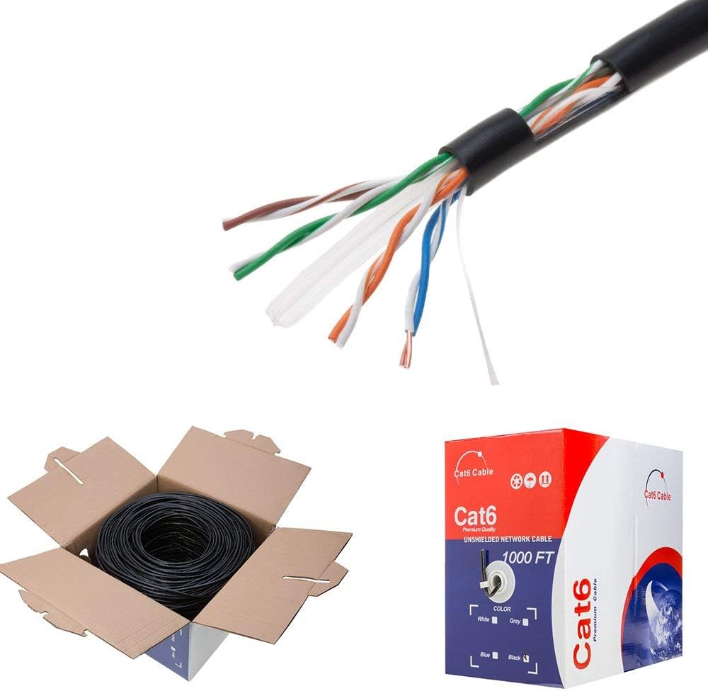 CAT6 1000ft UTP Blue Ethernet Solid Cable 23AWG V475