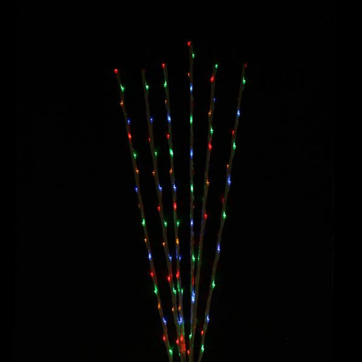 Set of 6 LED Lighted Branch Spray Pathway Markers U679