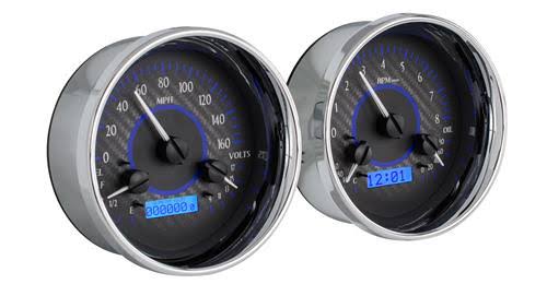 Dual Round Universal VHX System Carbon Fiber Face Blue Display G234190
