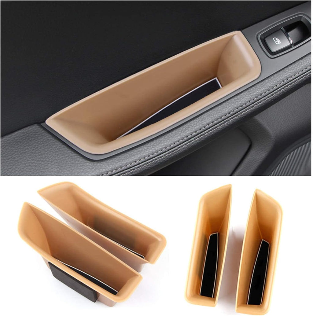 4 Packs Car Door Side Storage Box with ABS Black Materials Tray X188