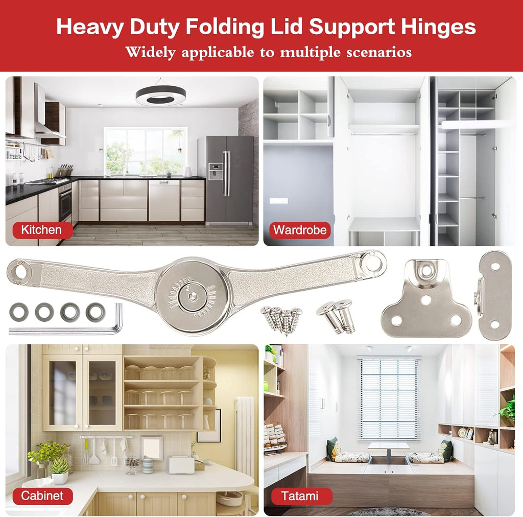 2 Pcs Soft Close Lid Support Hinges with Screwdriver O628