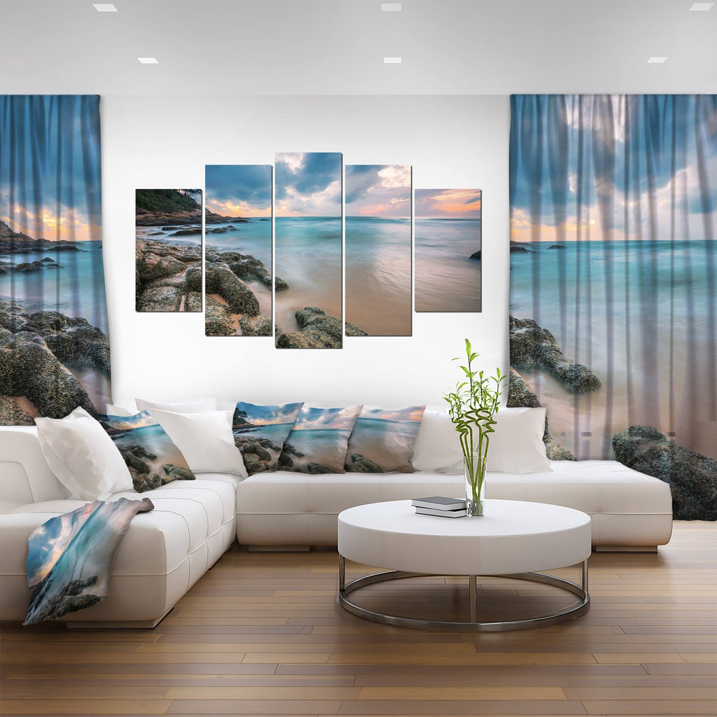 Extra Large Seascape Art Canvas (5 Piece), 60x22 x 28x22 N48960
