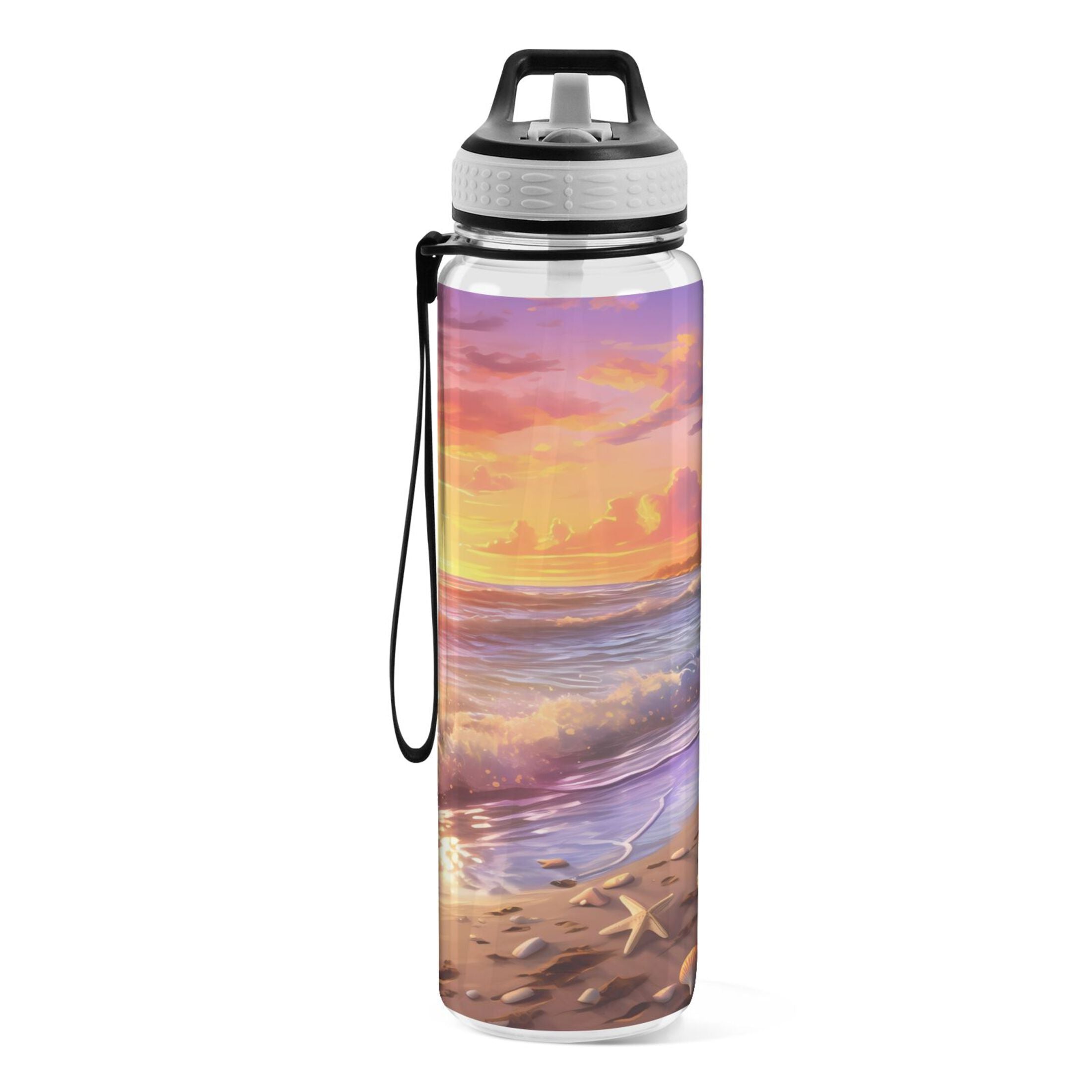 32oz Leakproof Tritan Sports Water Bottle with Straw D12642