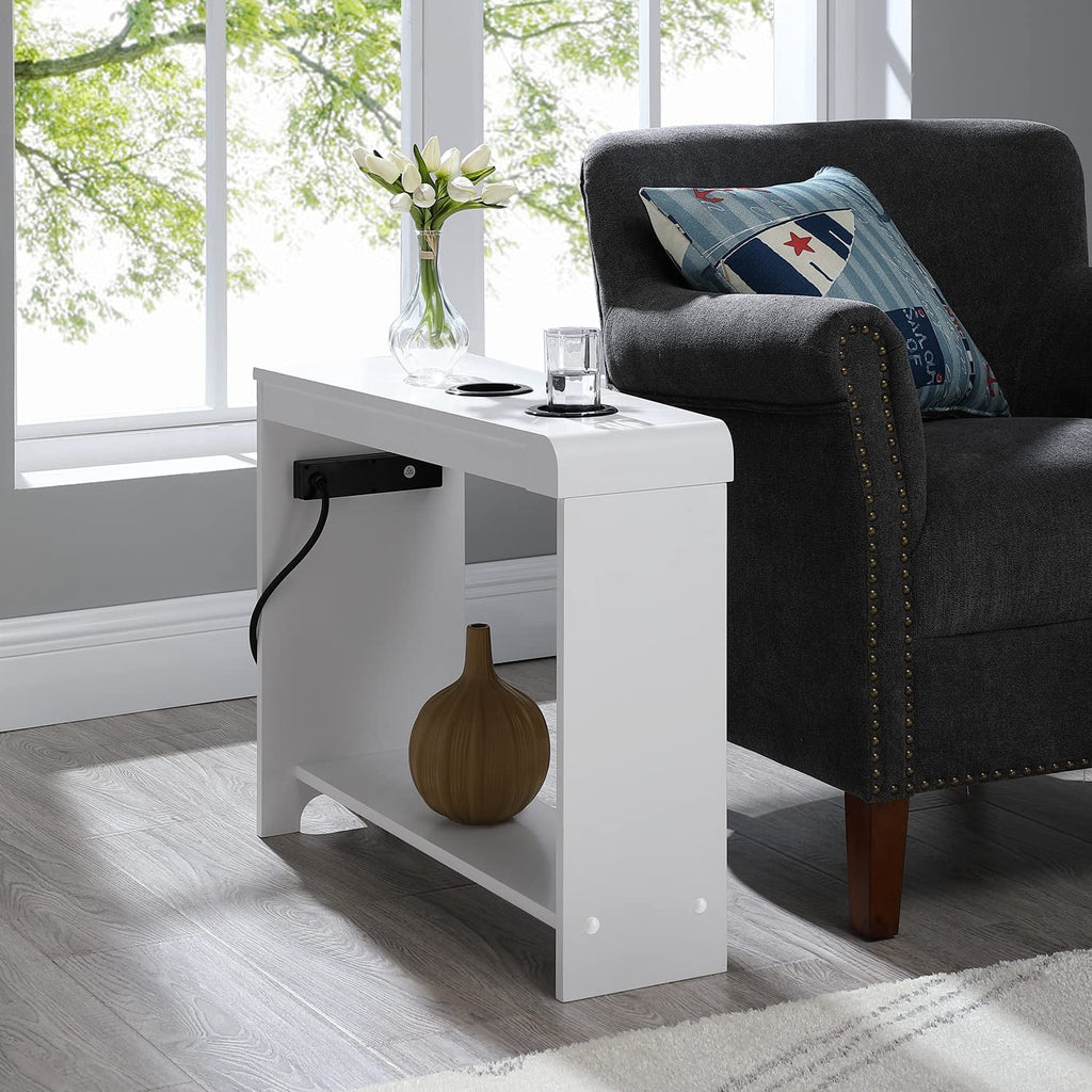 Narrow End Table with Charging Station Q550888