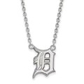925 Sterling Silver Rhodium-plated Letter D Pendant Necklace 18" I209663
