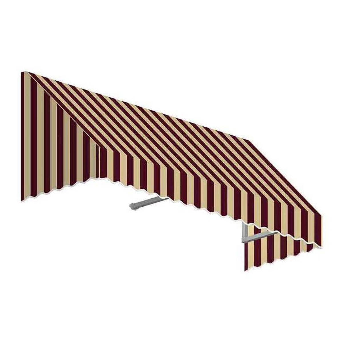 Burgundy & Tan Window & Entry Awning D314