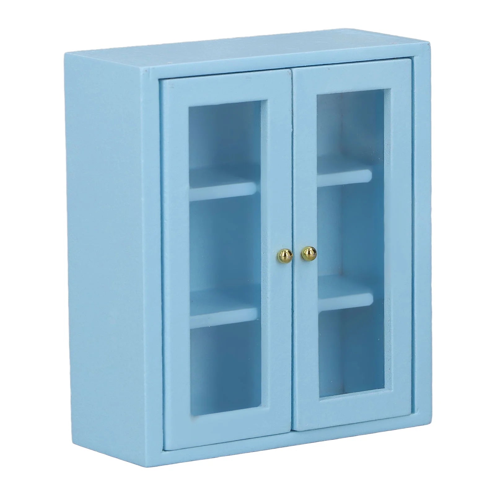 Blue Wooden Dollhouse Wall Cabinet J9499