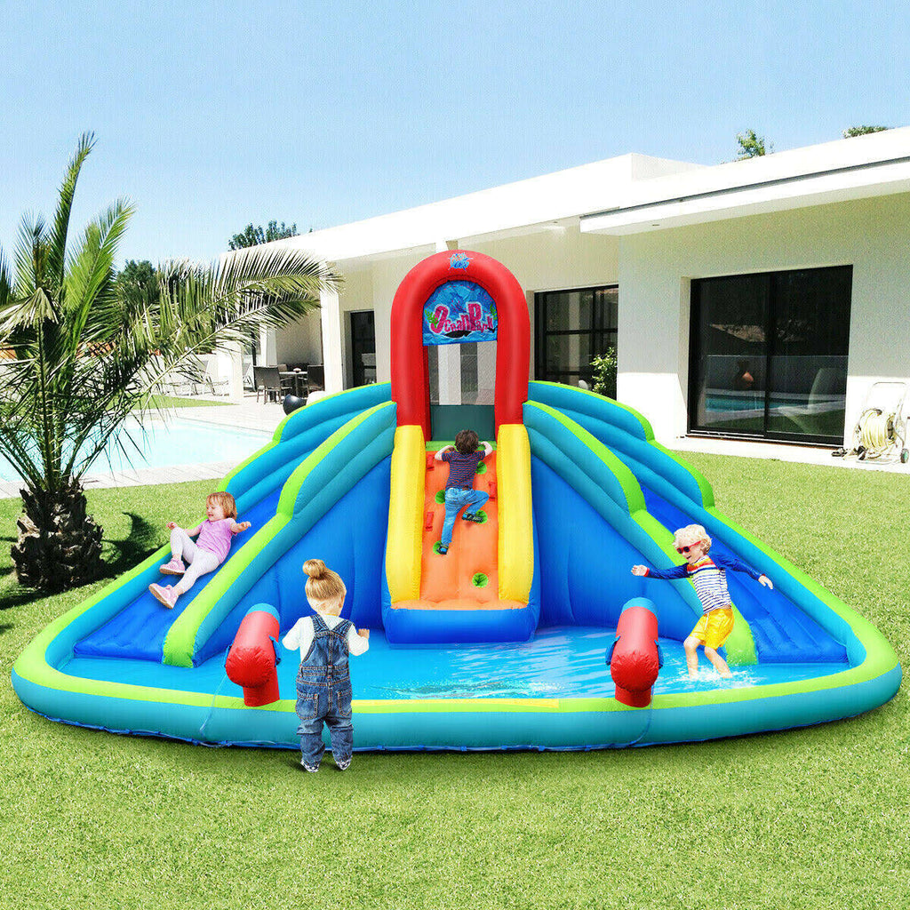 Inflatable Water Slide Bounce House with Splash Pool Y877168