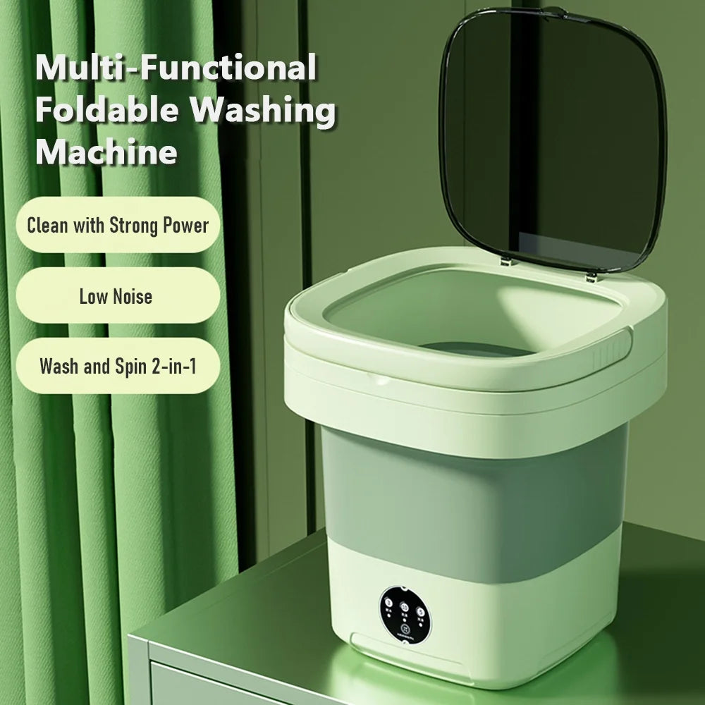 8L Portable Spin Dryer with Drain Basket U259
