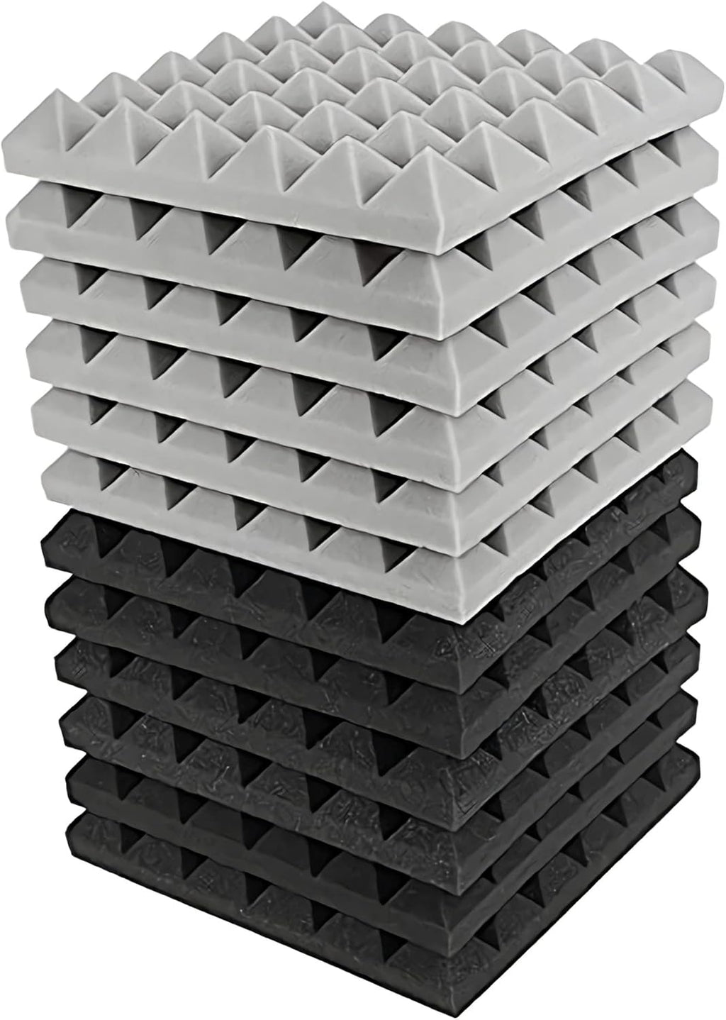 2" X 12" X 12" Soundproofing Foam Panels (24 PACK, Black+Blue) U62735