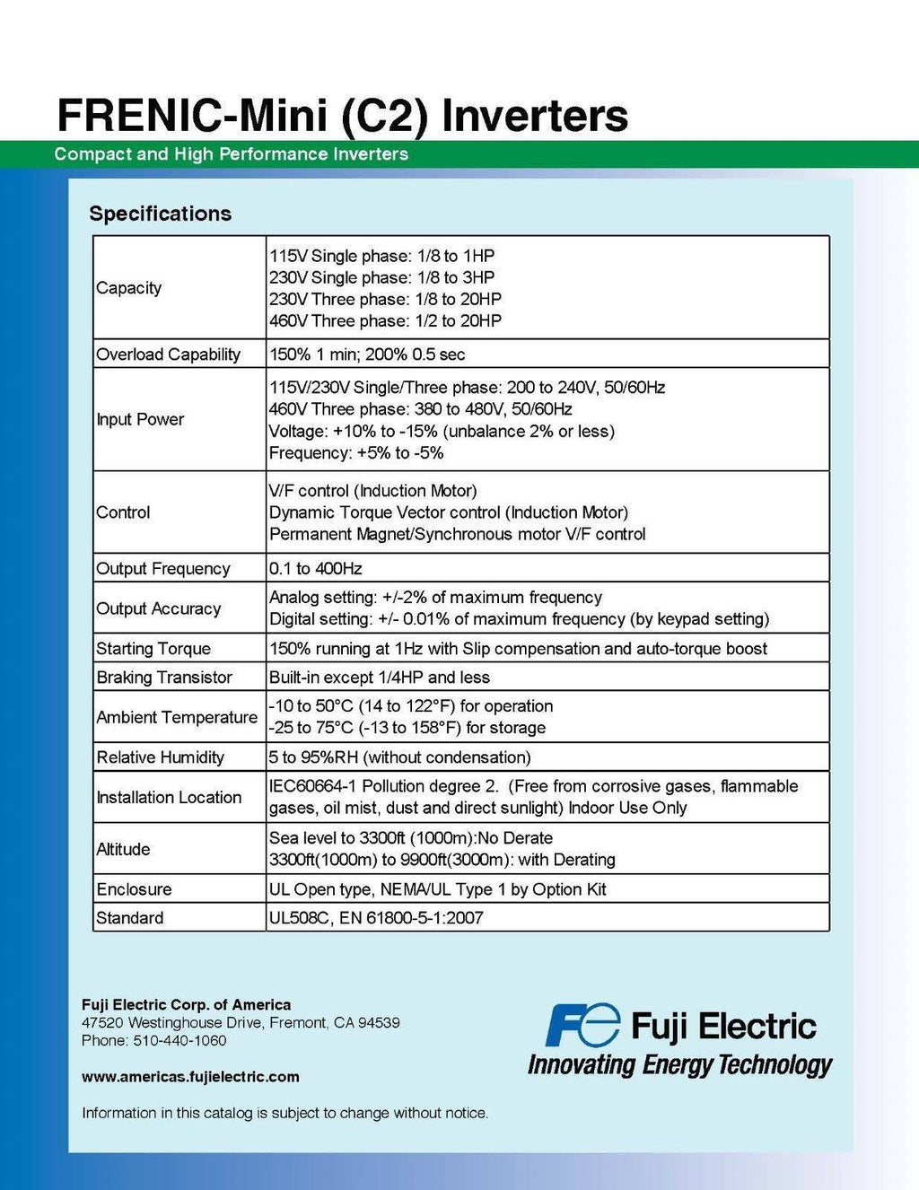 Variable Frequency Drive, 3 Hp, 200-230v P347944
