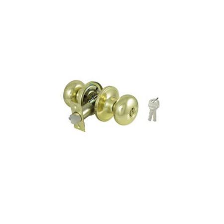 Polished Brass Keyed Entry Lockset 6 Way Latch Case of 3 X334535