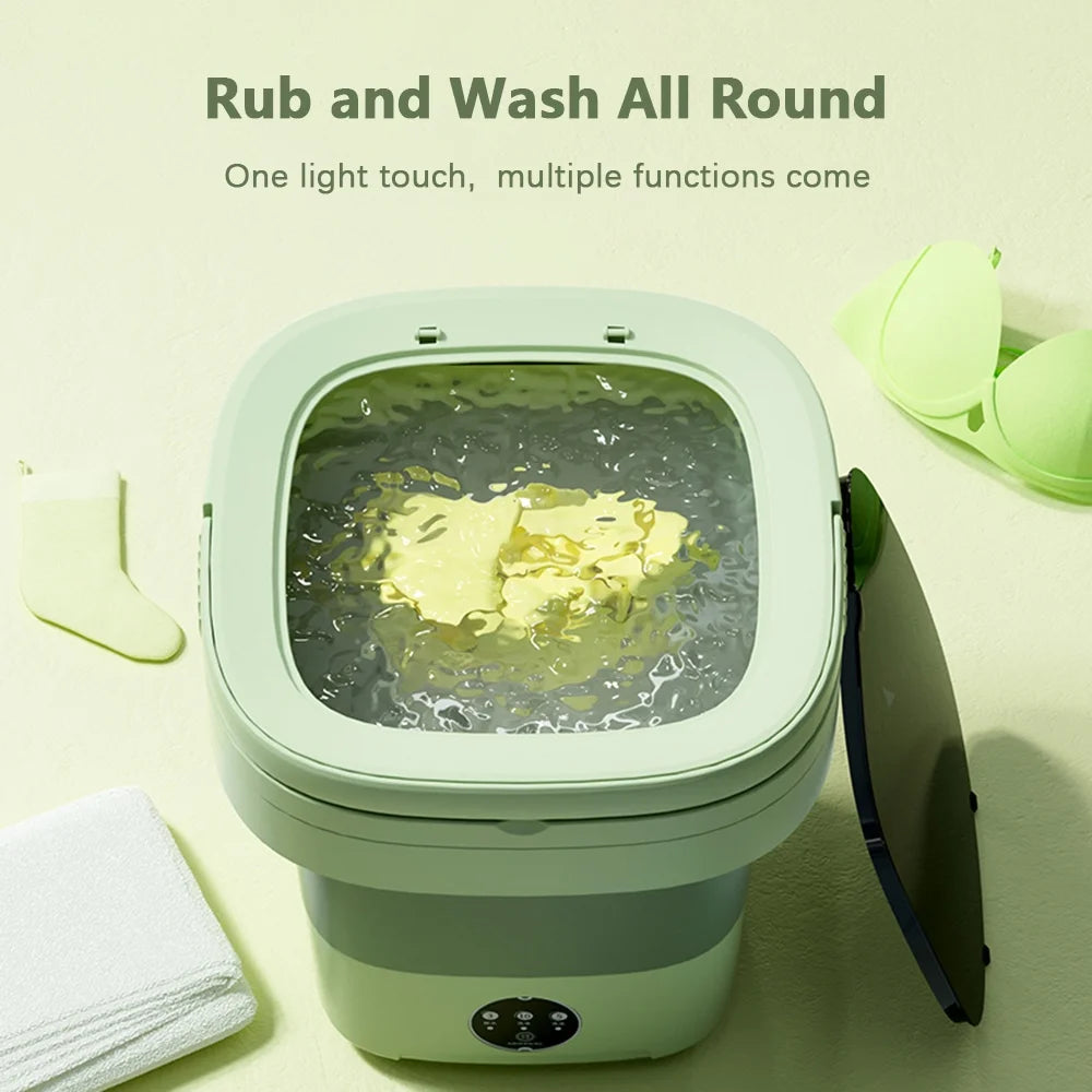 8L Portable Spin Dryer with Drain Basket U259