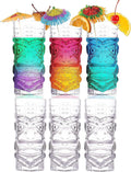 Clear Tiki Glasses, Set of 4, 450 ML D4002