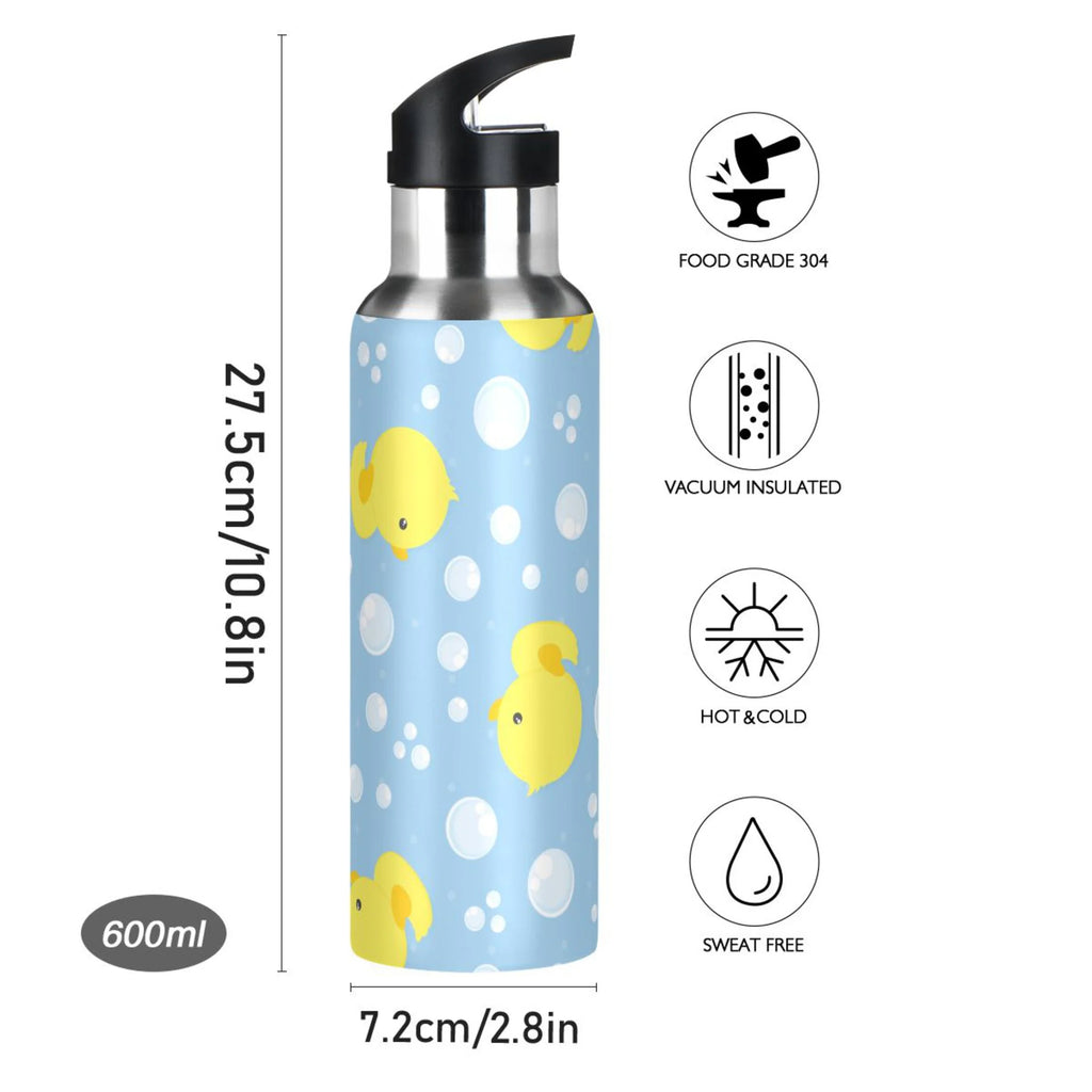 Blue Stainless Steel Insulated Water Bottle with Straw Lid P525