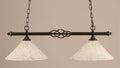 Two Light Island Dark Granite Finish with Gold Ice Glass G99941
