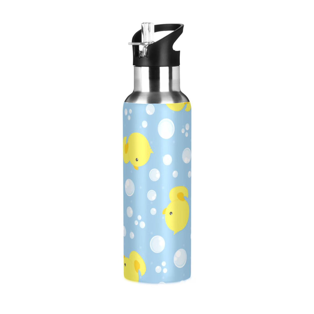 Blue Stainless Steel Insulated Water Bottle with Straw Lid P525