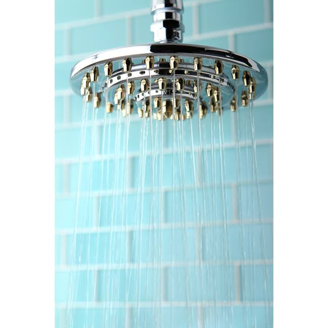 Chrome & Polished Brass Three-Tier Shower Head E593
